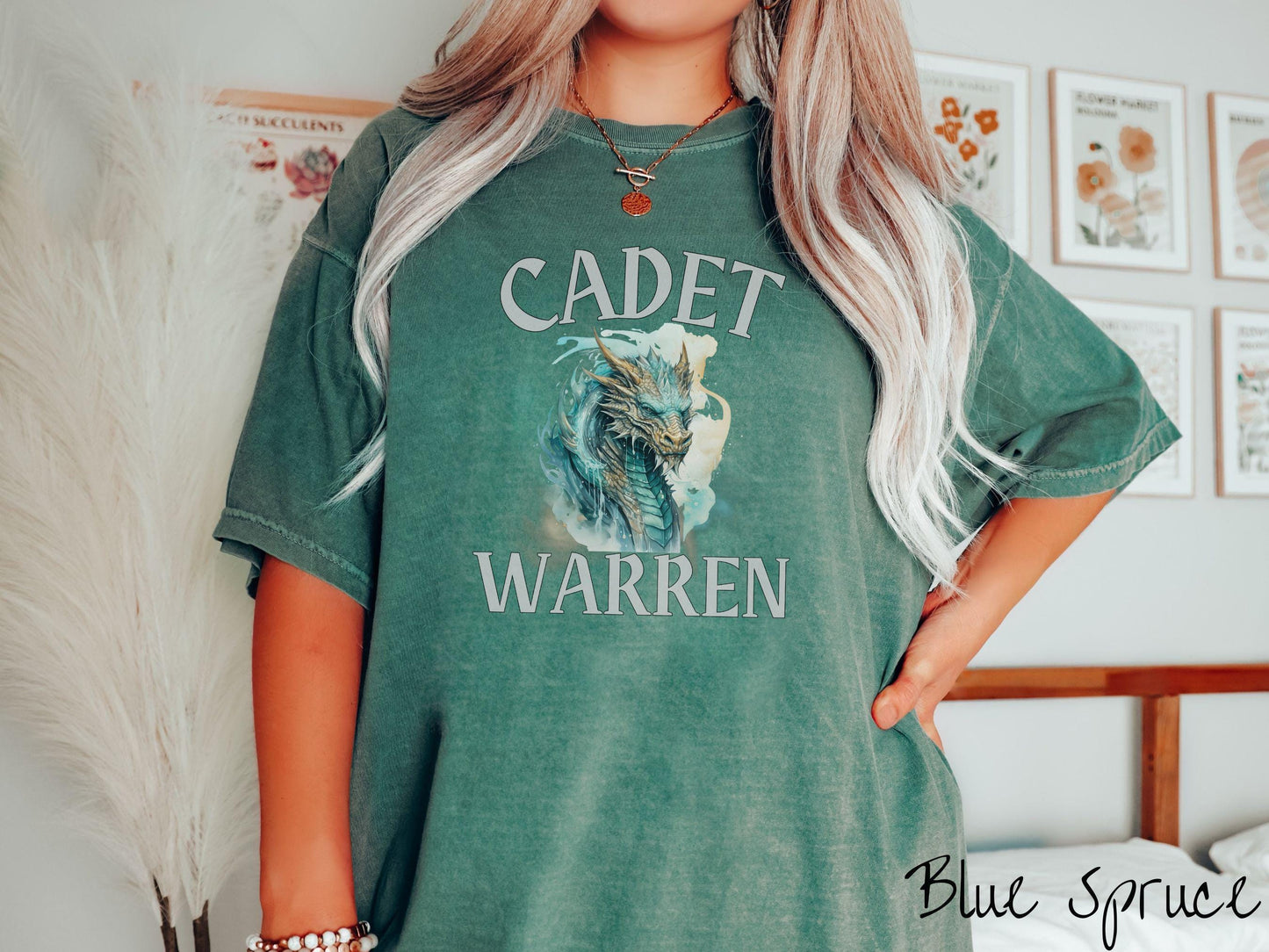 The Custom Dragon Head Cadets Comfort Colors Shirt, Personalized Fantasy Book Tee, Romantasy Gift T-Shirt, Bookish Dragon Tee, Bachelorette