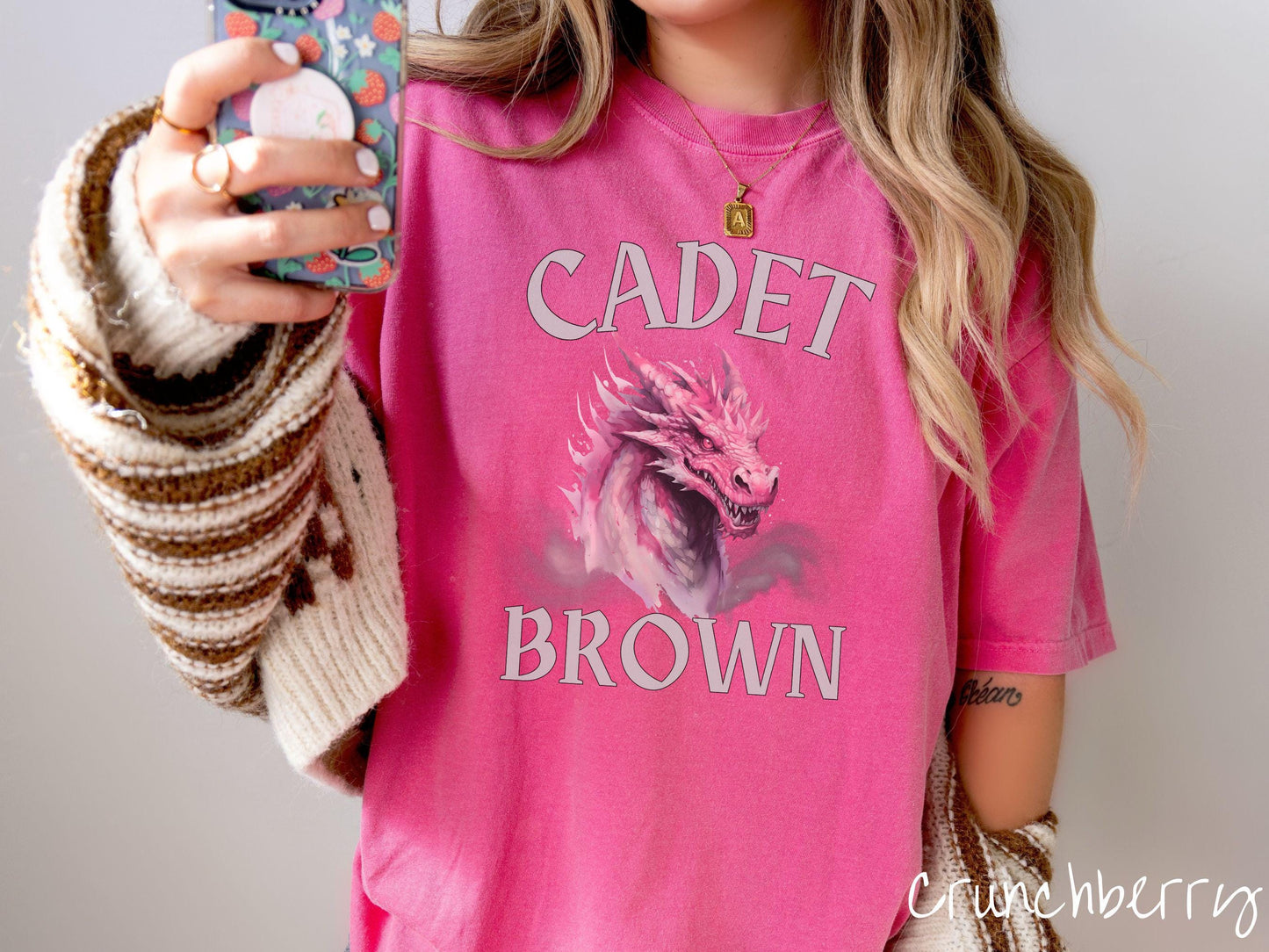 The Custom Dragon Head Cadets Comfort Colors Shirt, Personalized Fantasy Book Tee, Romantasy Gift T-Shirt, Bookish Dragon Tee, Bachelorette