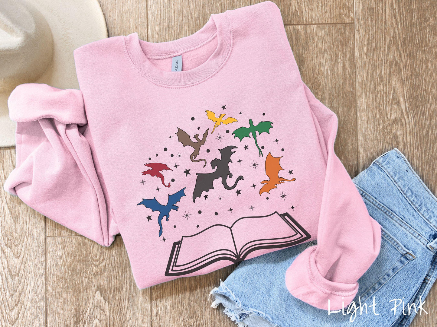 The Dragon Riders Magic Book Sweatshirt, Fantasy Book Tee, Romantasy Gift T-Shirt, Bookish Dragon Tee, Fantasy World Tee