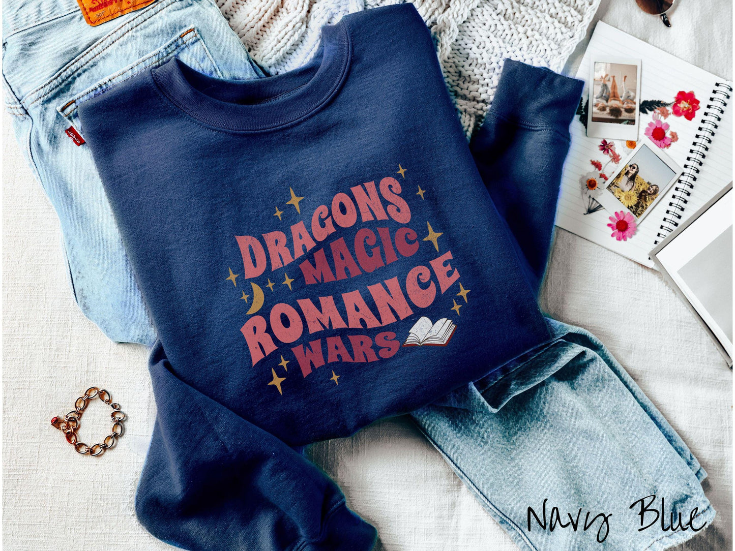 The Dragons Magic Romance Wars Sweatshirt, Fantasy Book Tee, Romantasy Gift T-Shirt, Bookish Dragon Tee, Dragon Pun Tee