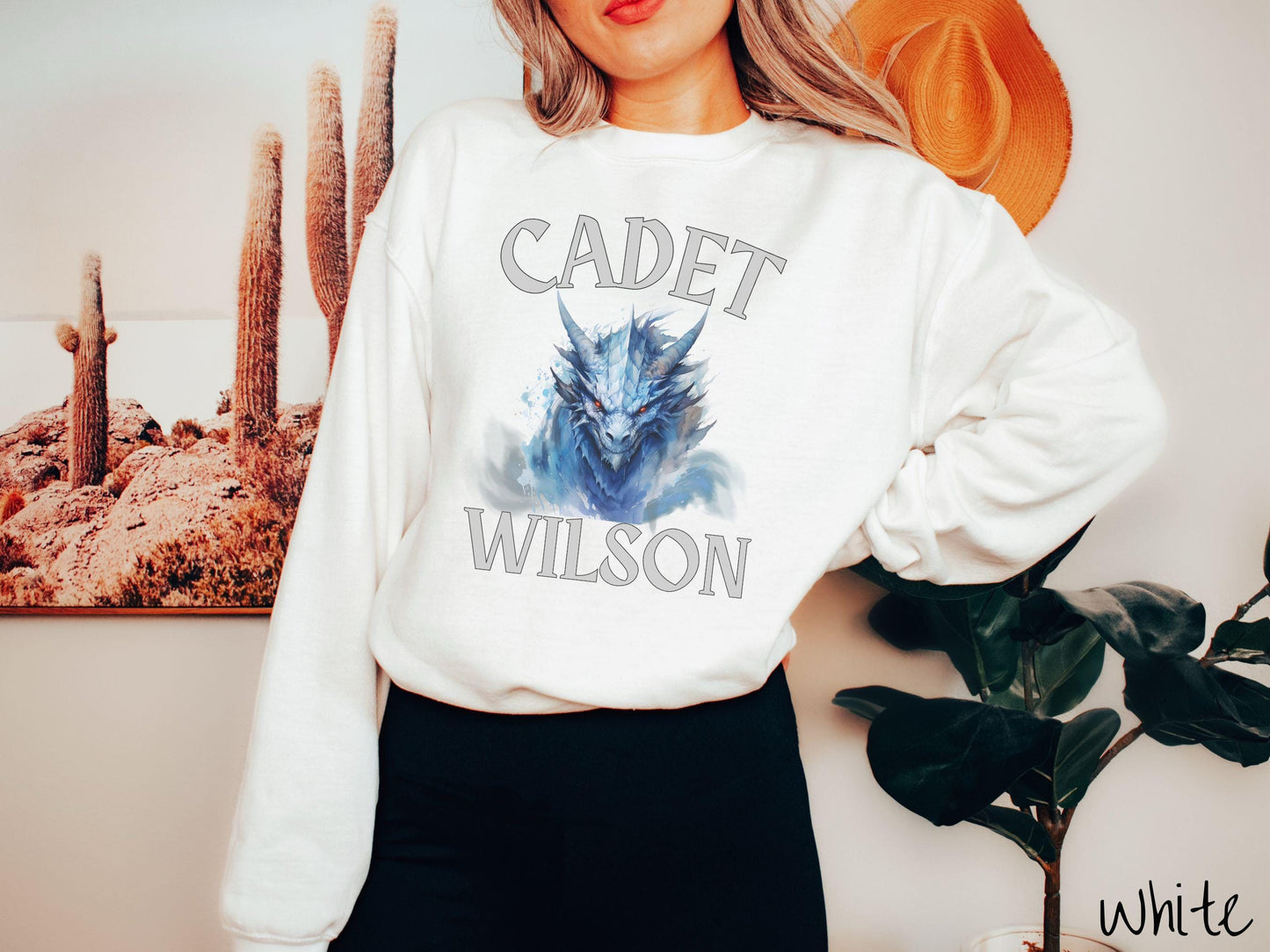 The Custom Dragon Head Cadets Sweatshirt, Personalized Fantasy Book Tee, Romantasy Gift T-Shirt, Bookish Dragon Tee, Bachelorette