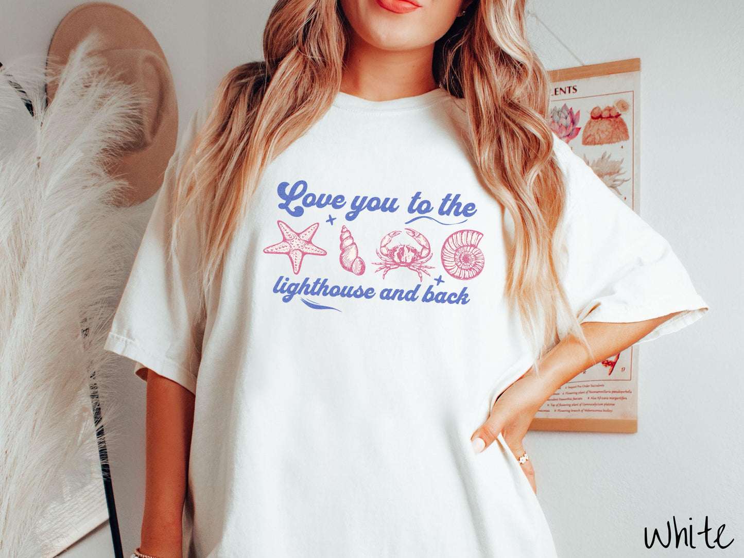 The Nautical Love You To The Lighthouse and Back Comfort Colors Shirt, Lobster Tee, Nautical Tee-Shirt, Summer Gift