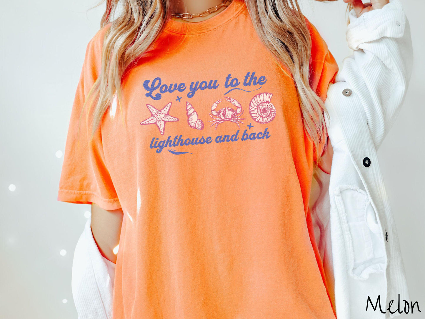 The Nautical Love You To The Lighthouse and Back Comfort Colors Shirt, Lobster Tee, Nautical Tee-Shirt, Summer Gift