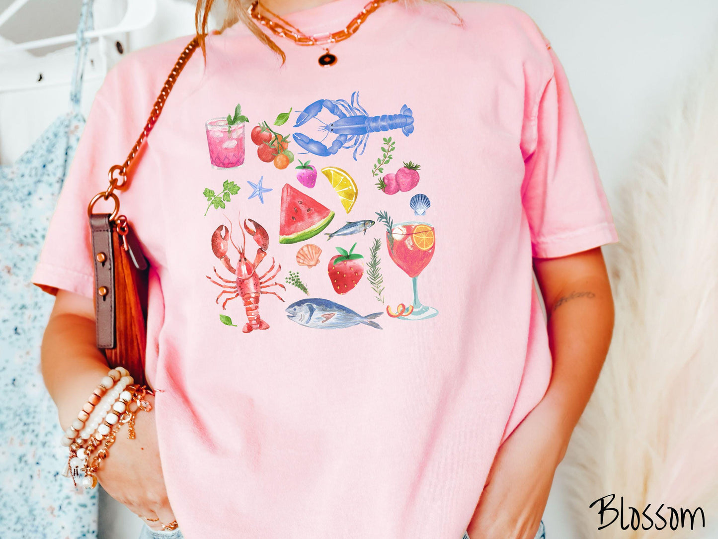 The Trendy Coastal Summer Comfort Colors Shirt, Nautical Tee-shirt, European Summer, Fish Aesthetic, East Coast Summer