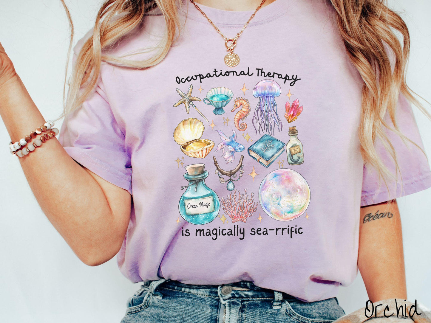 The Magical Occupational Therapy Comfort Colors Shirt, Nautical Tee-shirt, Mermaid Sirencore Shirt, OT Gift, Under The Sea