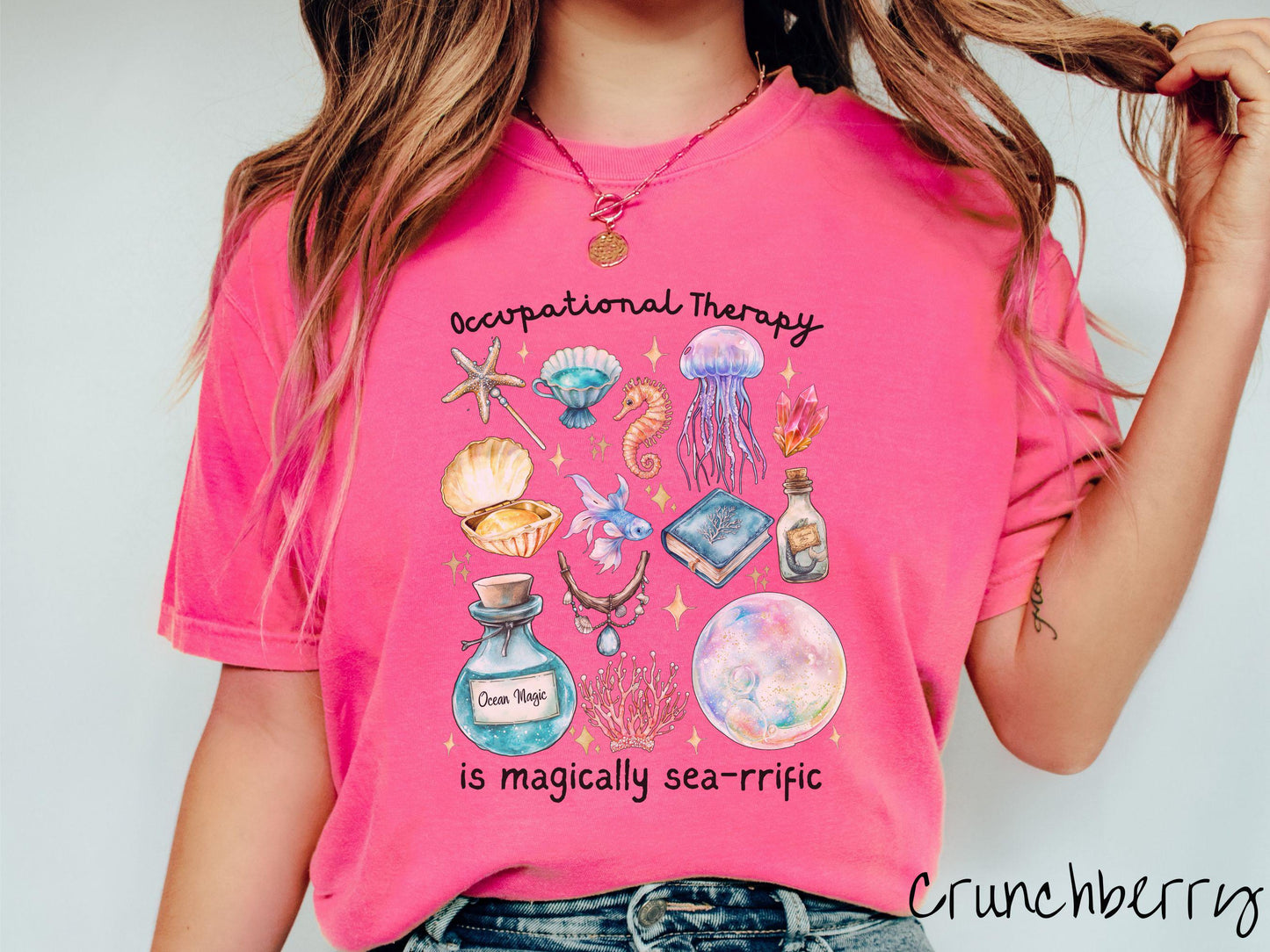 The Magical Occupational Therapy Comfort Colors Shirt, Nautical Tee-shirt, Mermaid Sirencore Shirt, OT Gift, Under The Sea