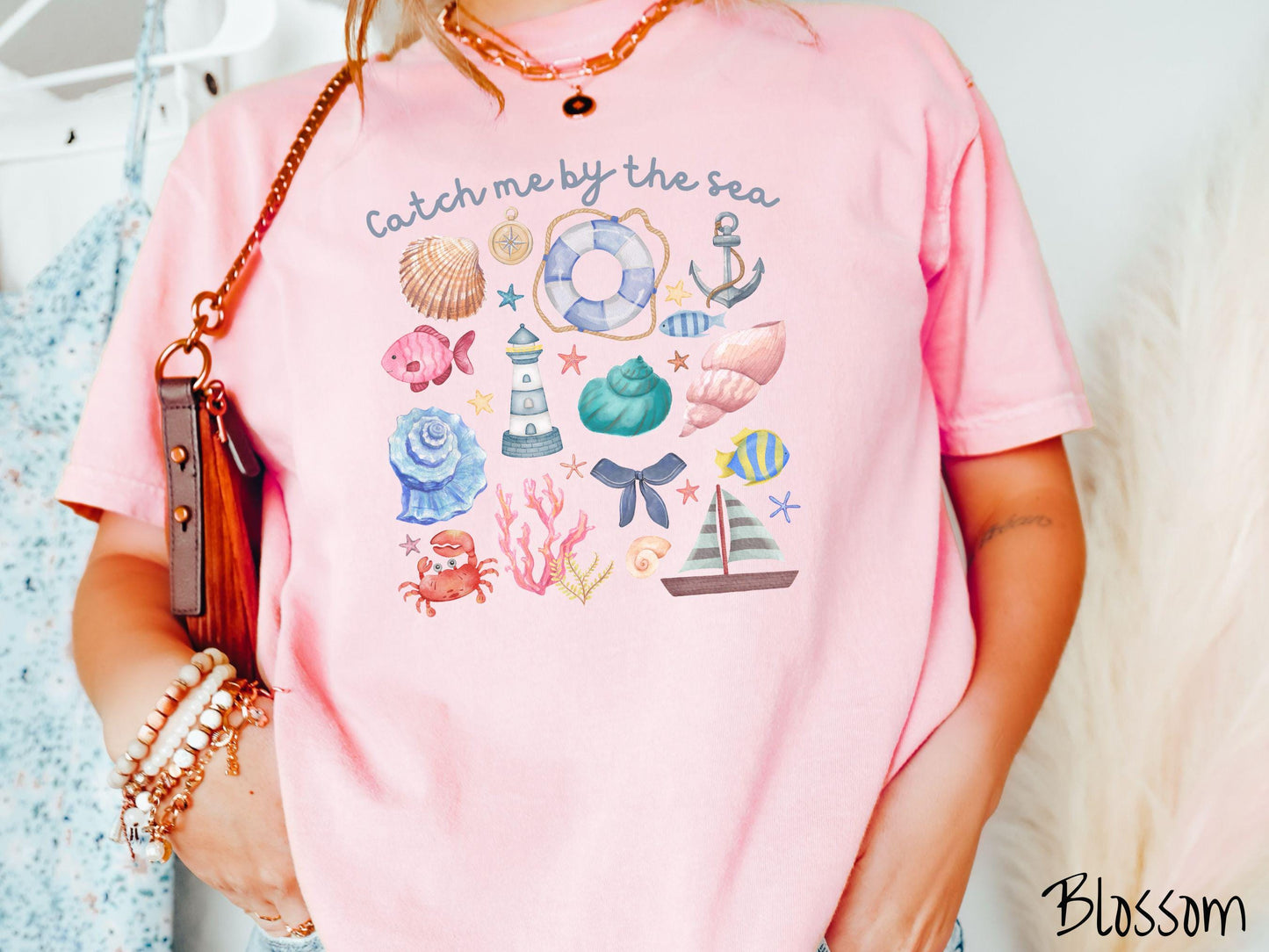 The Nautical Catch Me By The Sea Comfort Colors Shirt, Nautical Tee-shirt, Mermaid Sirencore Shirt, East Coastal Tee, Under The Sea