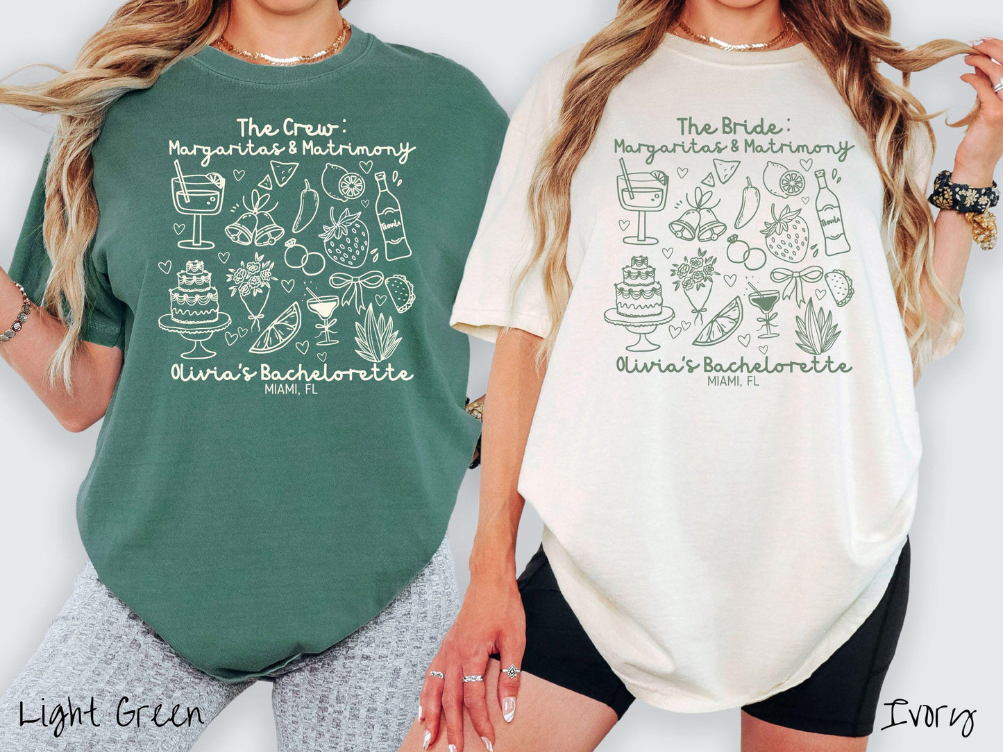 The Custom Margaritas and Matrimony Bachelorette Party Comfort Colors Shirt Custom, Nautical Bride, Personalize Bach Party Shirt, Bridal Tee