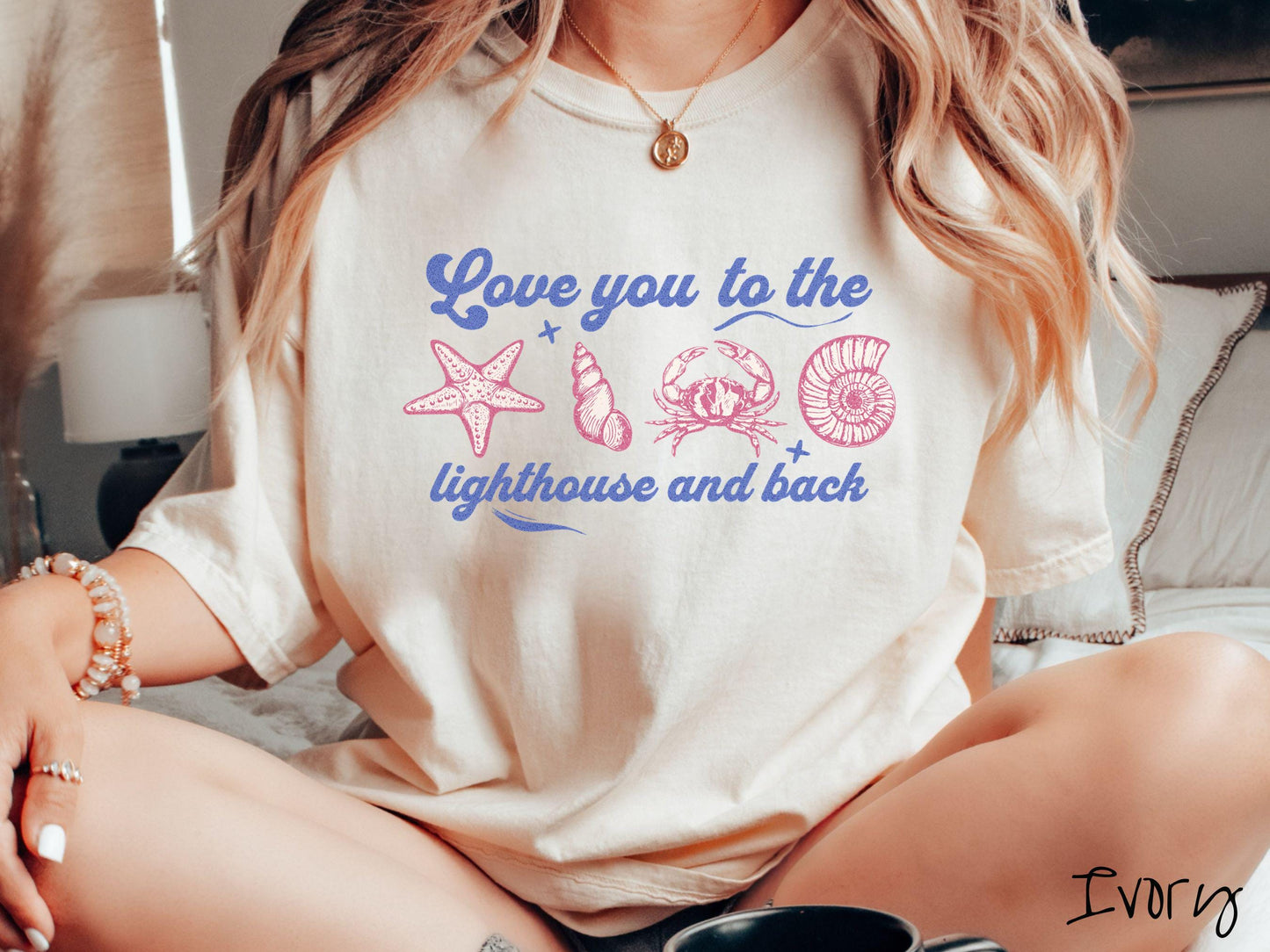 The Nautical Love You To The Lighthouse and Back Comfort Colors Shirt, Lobster Tee, Nautical Tee-Shirt, Summer Gift