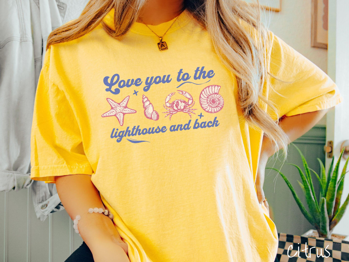 The Nautical Love You To The Lighthouse and Back Comfort Colors Shirt, Lobster Tee, Nautical Tee-Shirt, Summer Gift