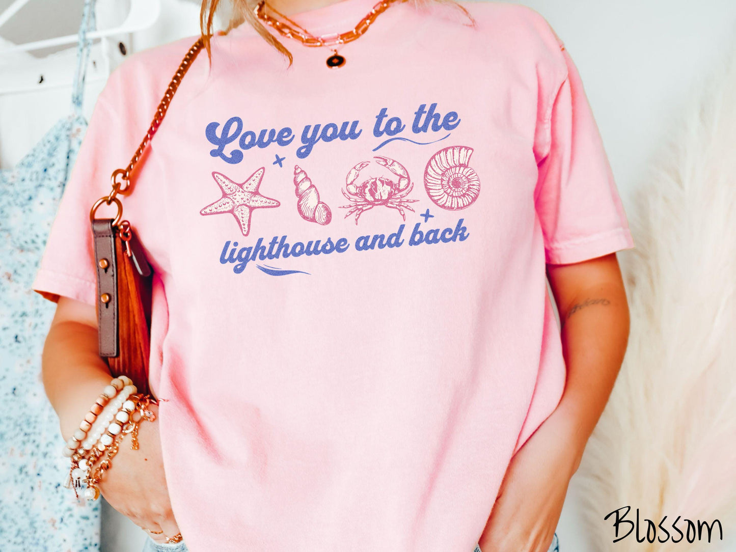 The Nautical Love You To The Lighthouse and Back Comfort Colors Shirt, Lobster Tee, Nautical Tee-Shirt, Summer Gift