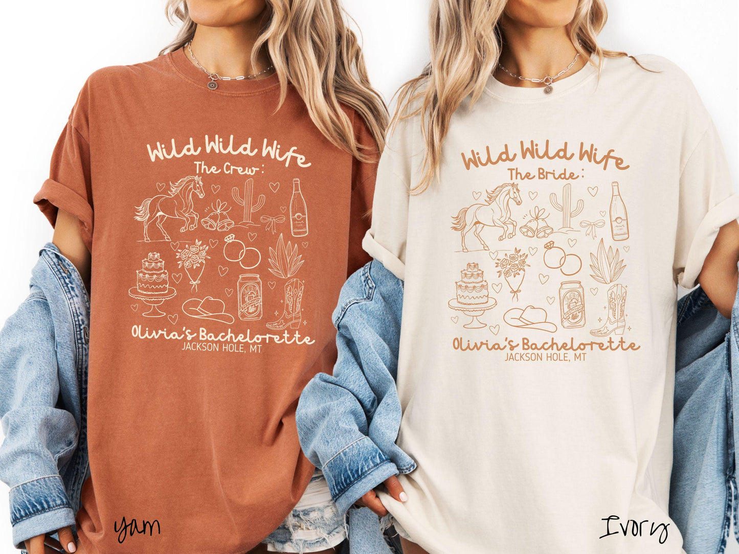 The Custom Wild Rodeo Bachelorette Party Comfort Colors Shirt, Wild Wild Wife, Personalize Bach Party Shirt, Bridal Tee