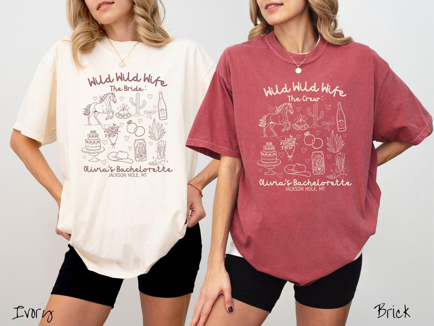 The Custom Wild Rodeo Bachelorette Party Comfort Colors Shirt, Wild Wild Wife, Personalize Bach Party Shirt, Bridal Tee