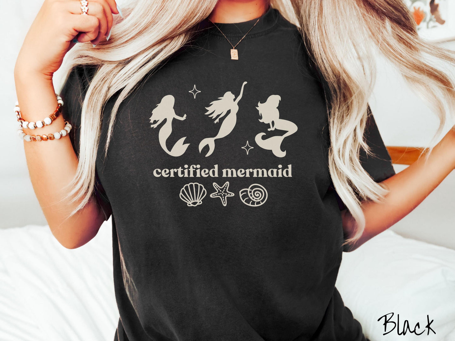 The Certified Mermaid Comfort Colors Shirt, Mermaid Tee-shirt, Nautical Tee-Shirt, Summer Gift, Sirencore Tee