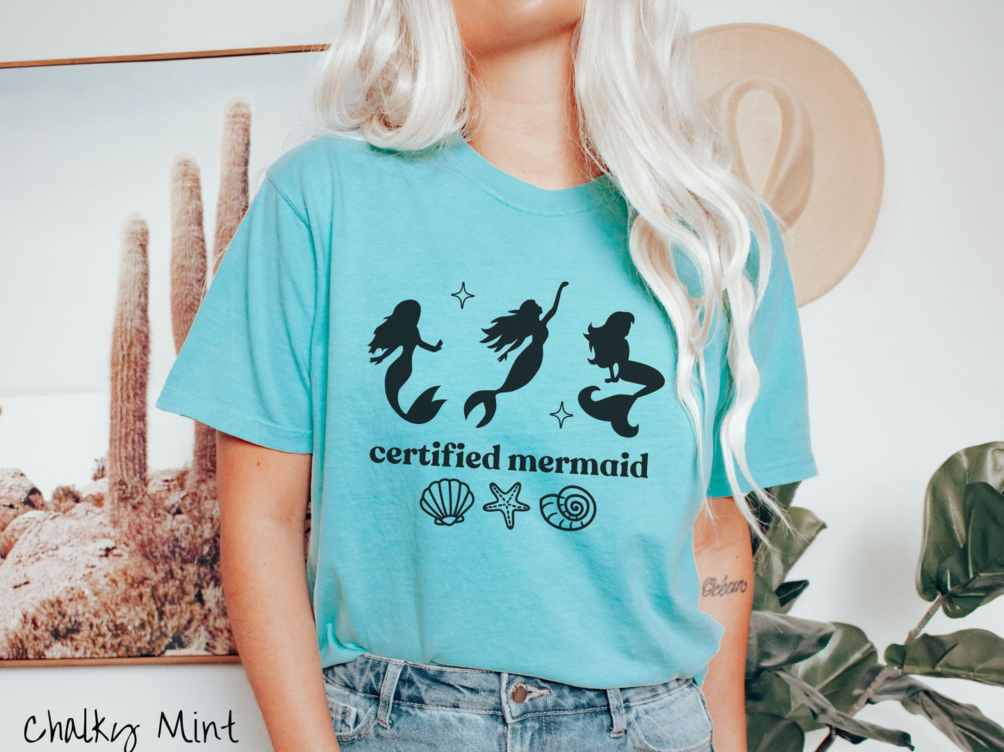 The Certified Mermaid Comfort Colors Shirt, Mermaid Tee-shirt, Nautical Tee-Shirt, Summer Gift, Sirencore Tee