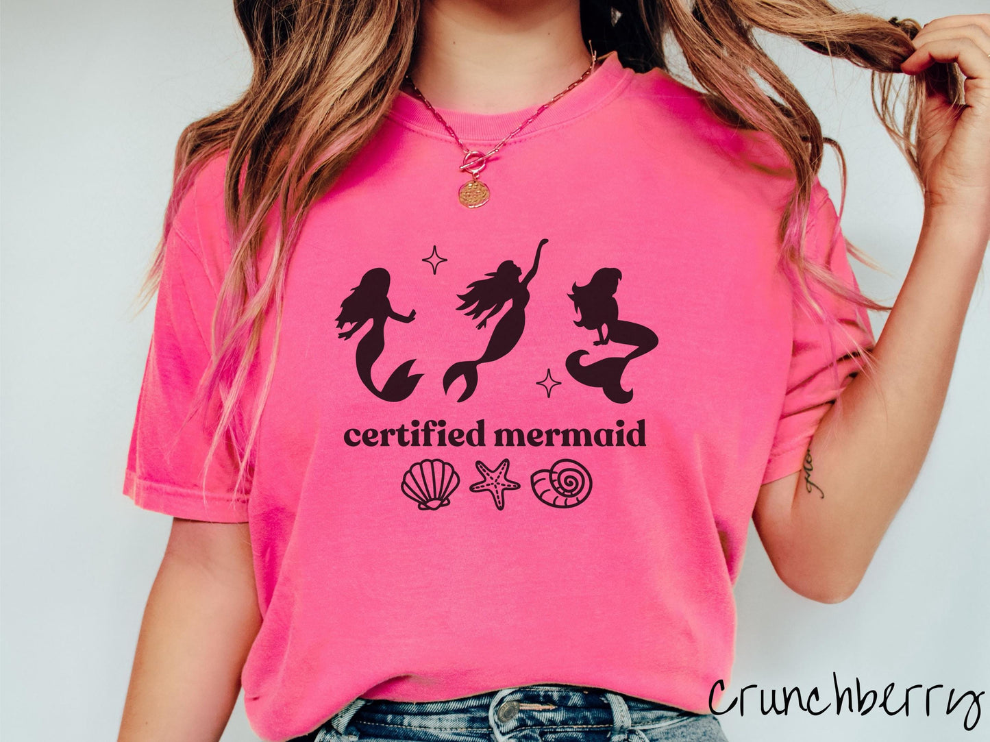 The Certified Mermaid Comfort Colors Shirt, Mermaid Tee-shirt, Nautical Tee-Shirt, Summer Gift, Sirencore Tee