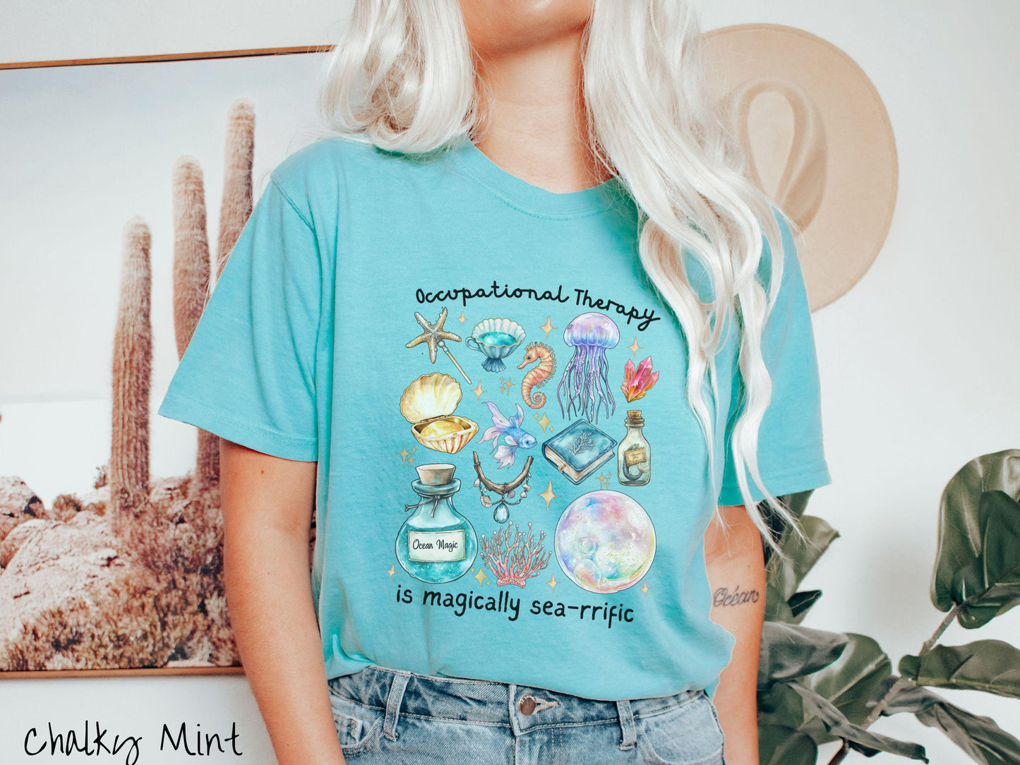 The Magical Occupational Therapy Comfort Colors Shirt, Nautical Tee-shirt, Mermaid Sirencore Shirt, OT Gift, Under The Sea