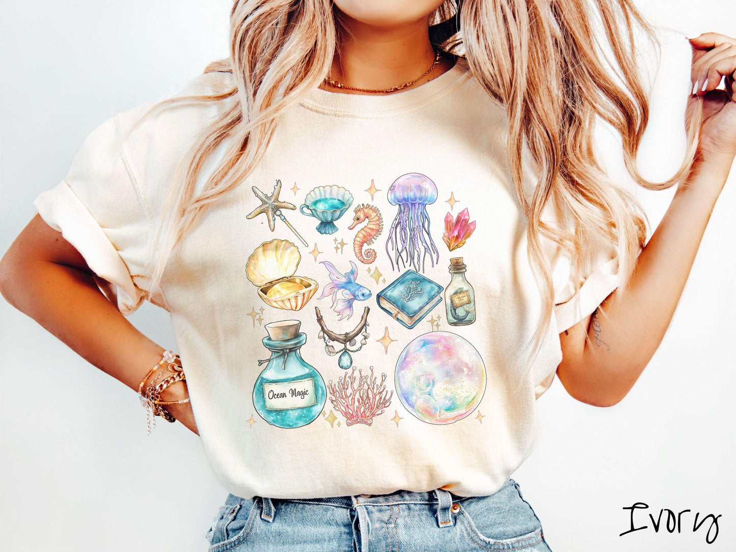 The Magical Mermaid Siren Comfort Colors Shirt, Nautical Tee-shirt, Mermaid Potion, Summer Gift, Magic Mermaids