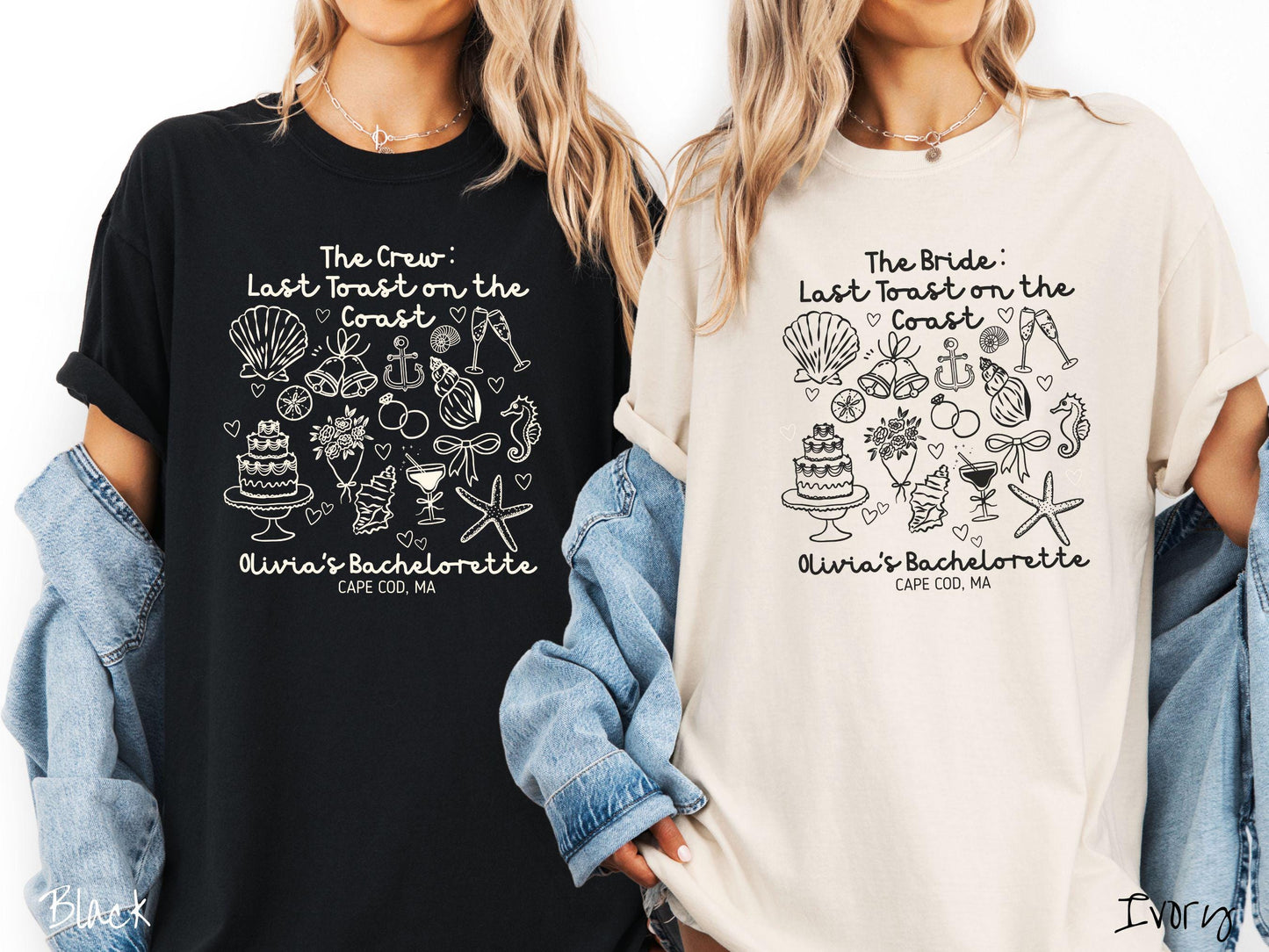 The Last Toast on the Coast Comfort Colors Shirt Custom, Nautical Bachelorette Shirt, Nautical Bride, Personalize Bach Party Shirt
