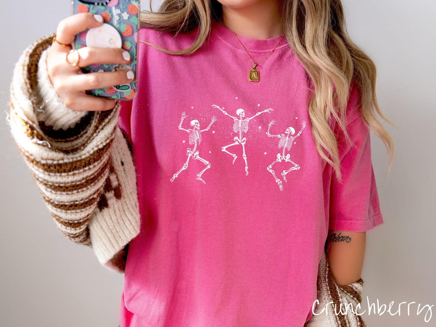 The Vintage Dancing Skeletons Halloween Comfort Colors Shirt, Skeleton Lover Tee, Gothic Skeletons Shirt, Cute Spooky Tee, Halloween Gift