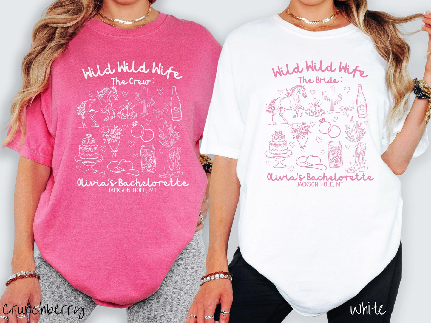 The Custom Wild Rodeo Bachelorette Party Comfort Colors Shirt, Wild Wild Wife, Personalize Bach Party Shirt, Bridal Tee