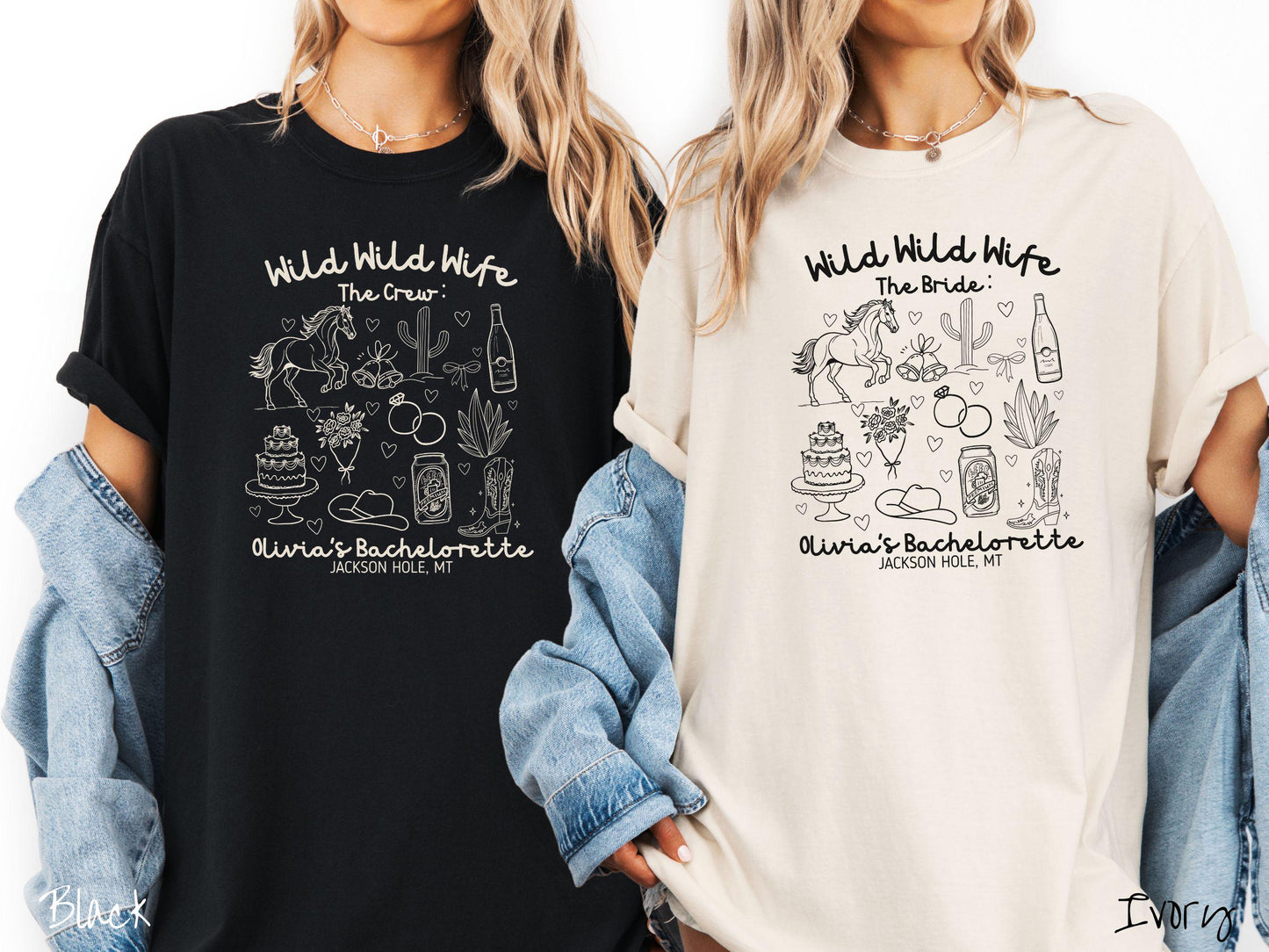 The Custom Wild Rodeo Bachelorette Party Comfort Colors Shirt, Wild Wild Wife, Personalize Bach Party Shirt, Bridal Tee