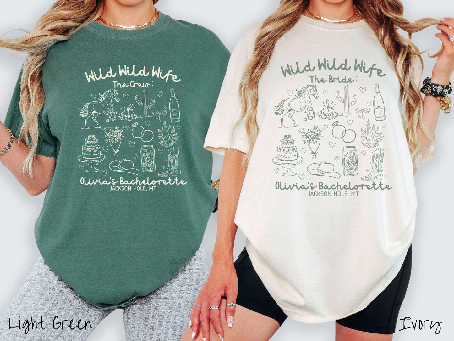 The Custom Wild Rodeo Bachelorette Party Comfort Colors Shirt, Wild Wild Wife, Personalize Bach Party Shirt, Bridal Tee