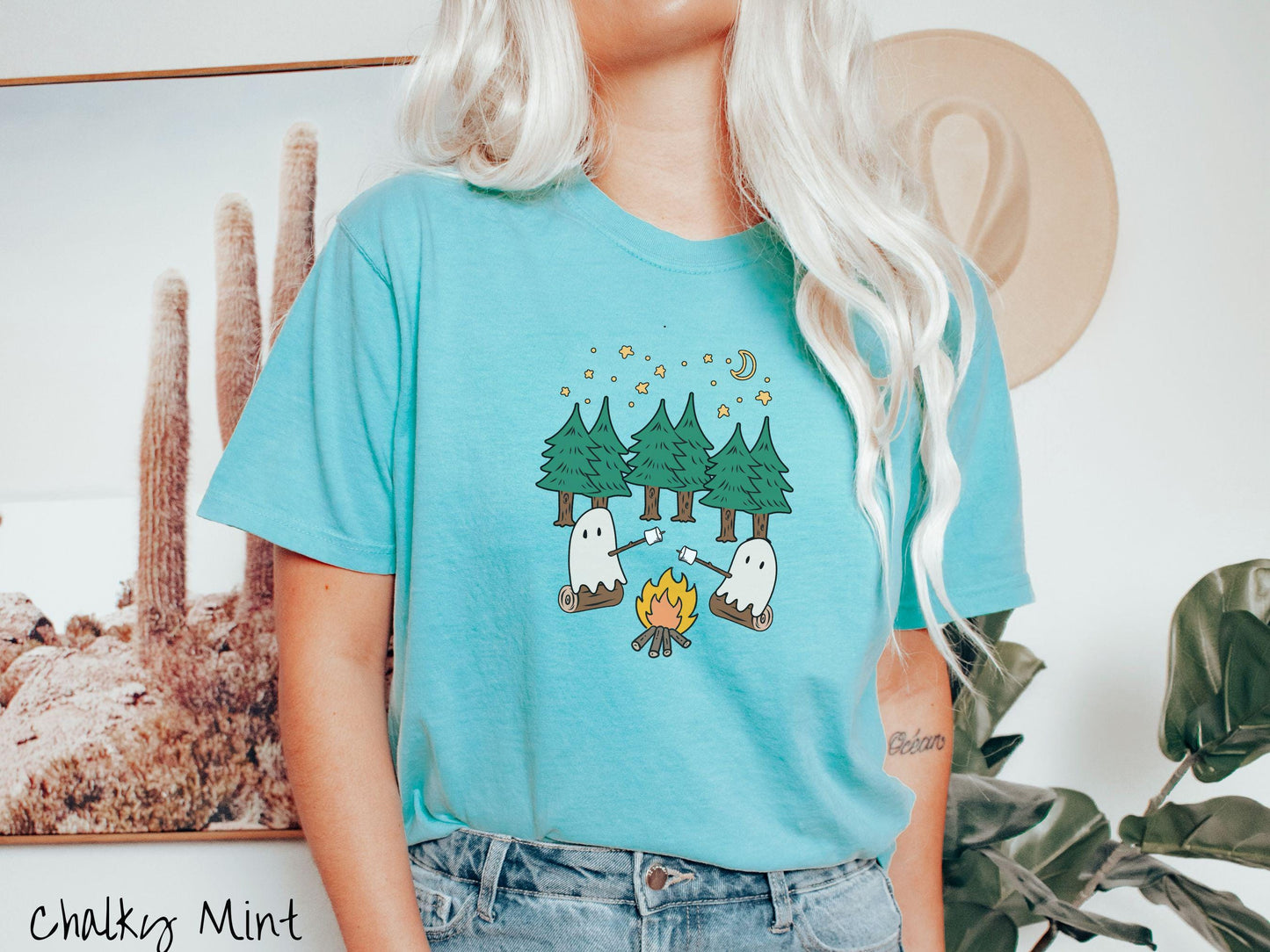 The Ghosts Camping Comfort Colors Shirt, Camping Ghost Tee, Camp Halloween Shirt, Cute Spooky Tee, Camping Gift Halloween