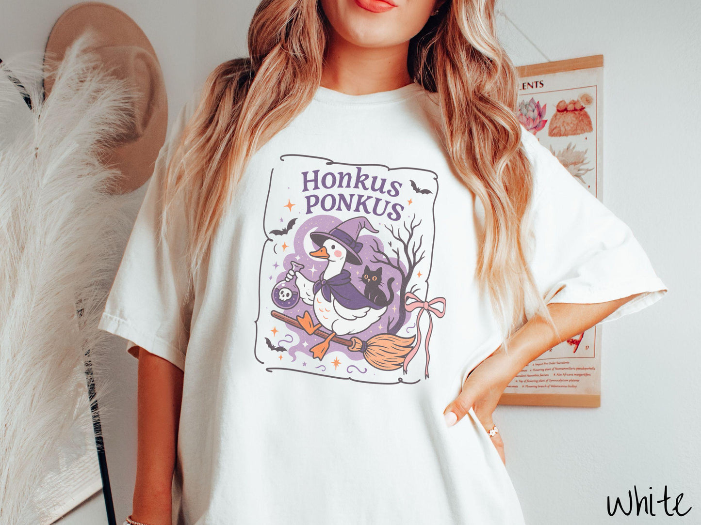 The Honkus Ponkus Good Halloween Comfort Colors Shirt, Goose Pun Shirt, Cute Spooky Tee, Halloween Gift, Witch Shirt Geese