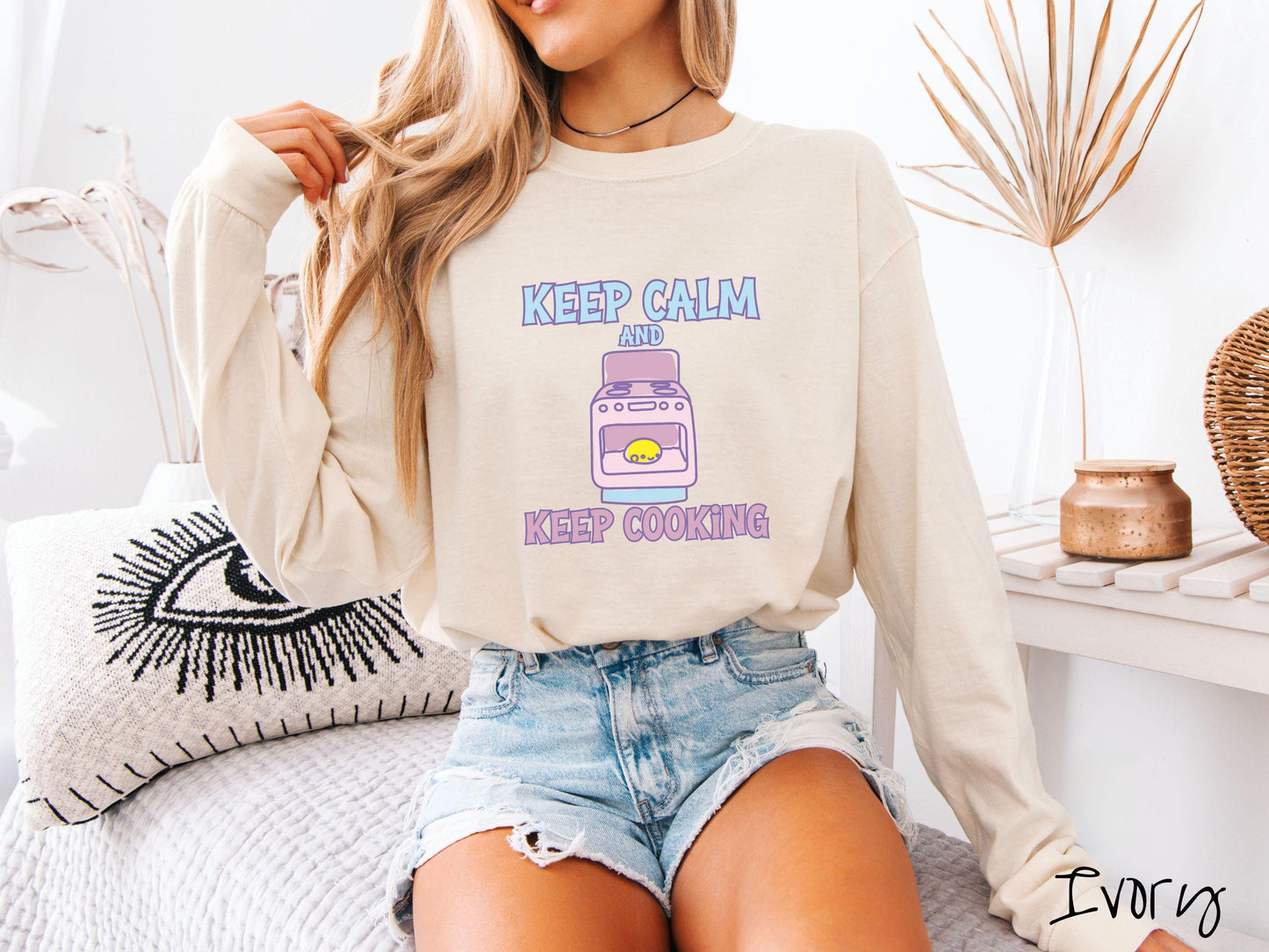 The Retro Bun In The Oven Comfort Colors Long Sleeve Shirt, Gift This Colorful Pregnancy Shirt to your Friends!