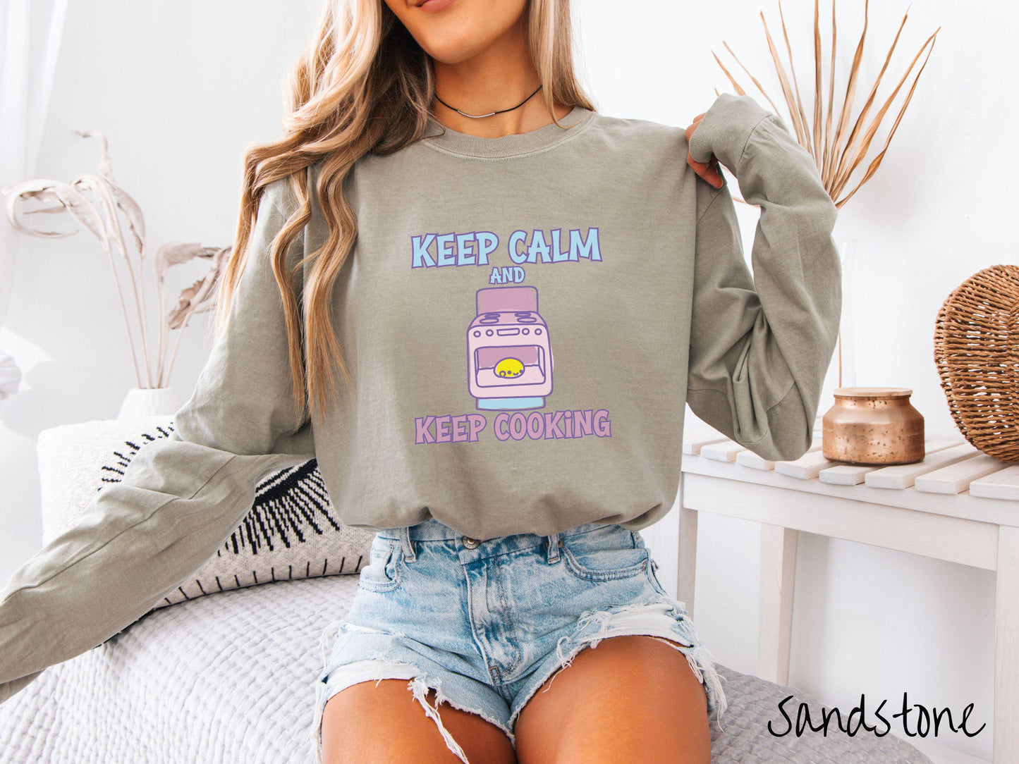 The Retro Bun In The Oven Comfort Colors Long Sleeve Shirt, Gift This Colorful Pregnancy Shirt to your Friends!