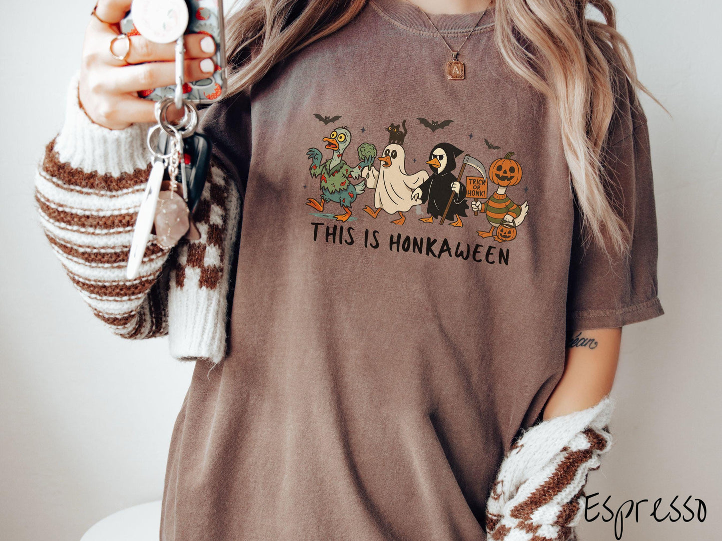 The This is Honkaween Goose Comfort Colors Shirt, Vintage Halloween Shirt, Cute Spooky Tee, Halloween Gift, Retro Halloween