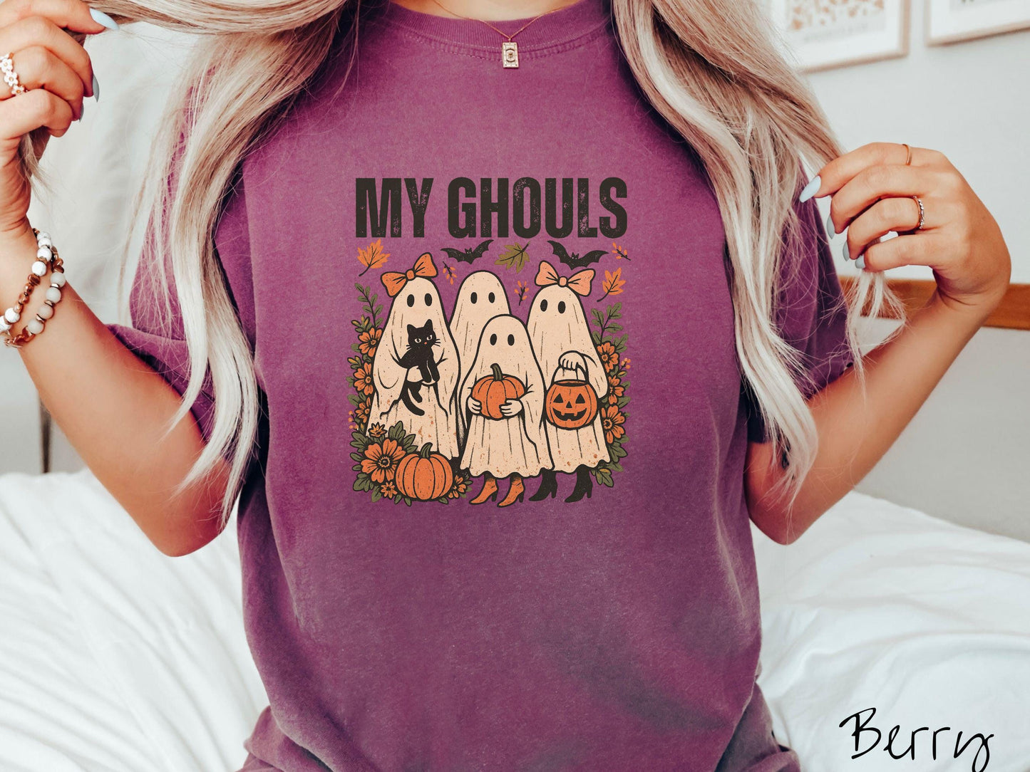 The My Ghouls Ghost Comfort Colors Shirt, Vintage Halloween Shirt, Cute Spooky Tee, Halloween Gift, Retro Halloween