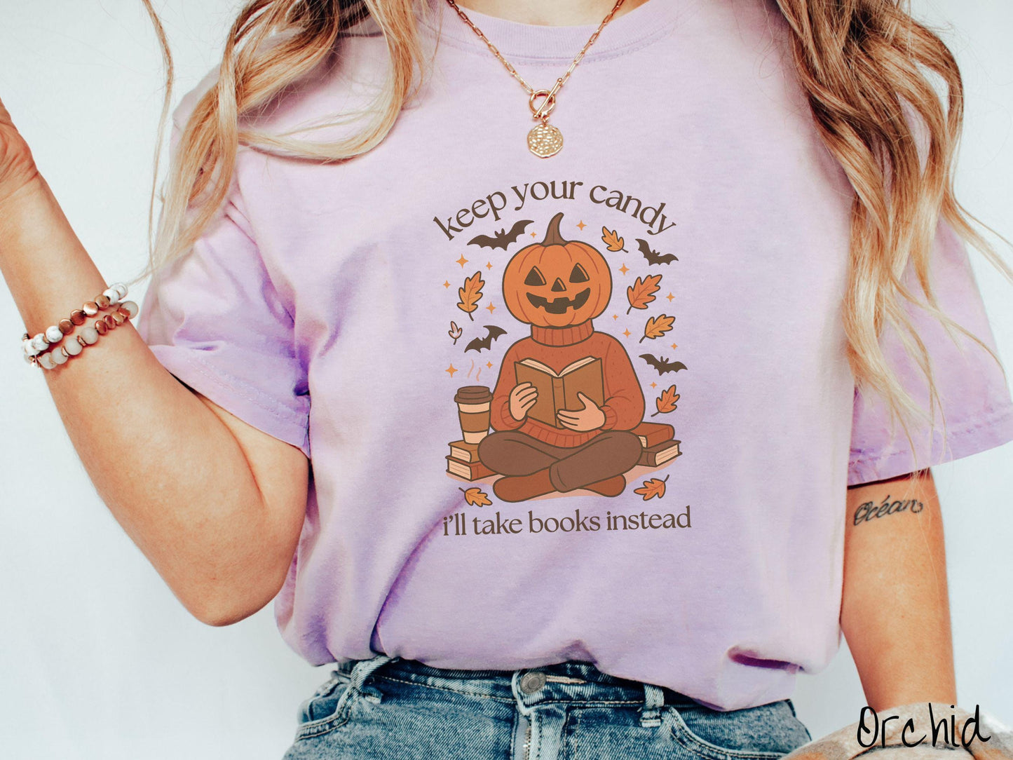 The Cozy Fall Books Pumpkin Comfort Colors Shirt, Warm Cozy Halloween Shirt, Cute Spooky Tee, Halloween Gift, Retro Halloween