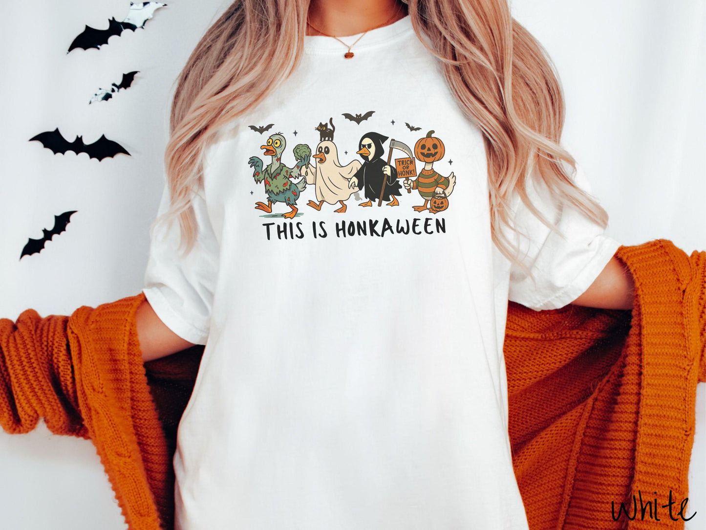 The This is Honkaween Goose Comfort Colors Shirt, Vintage Halloween Shirt, Cute Spooky Tee, Halloween Gift, Retro Halloween