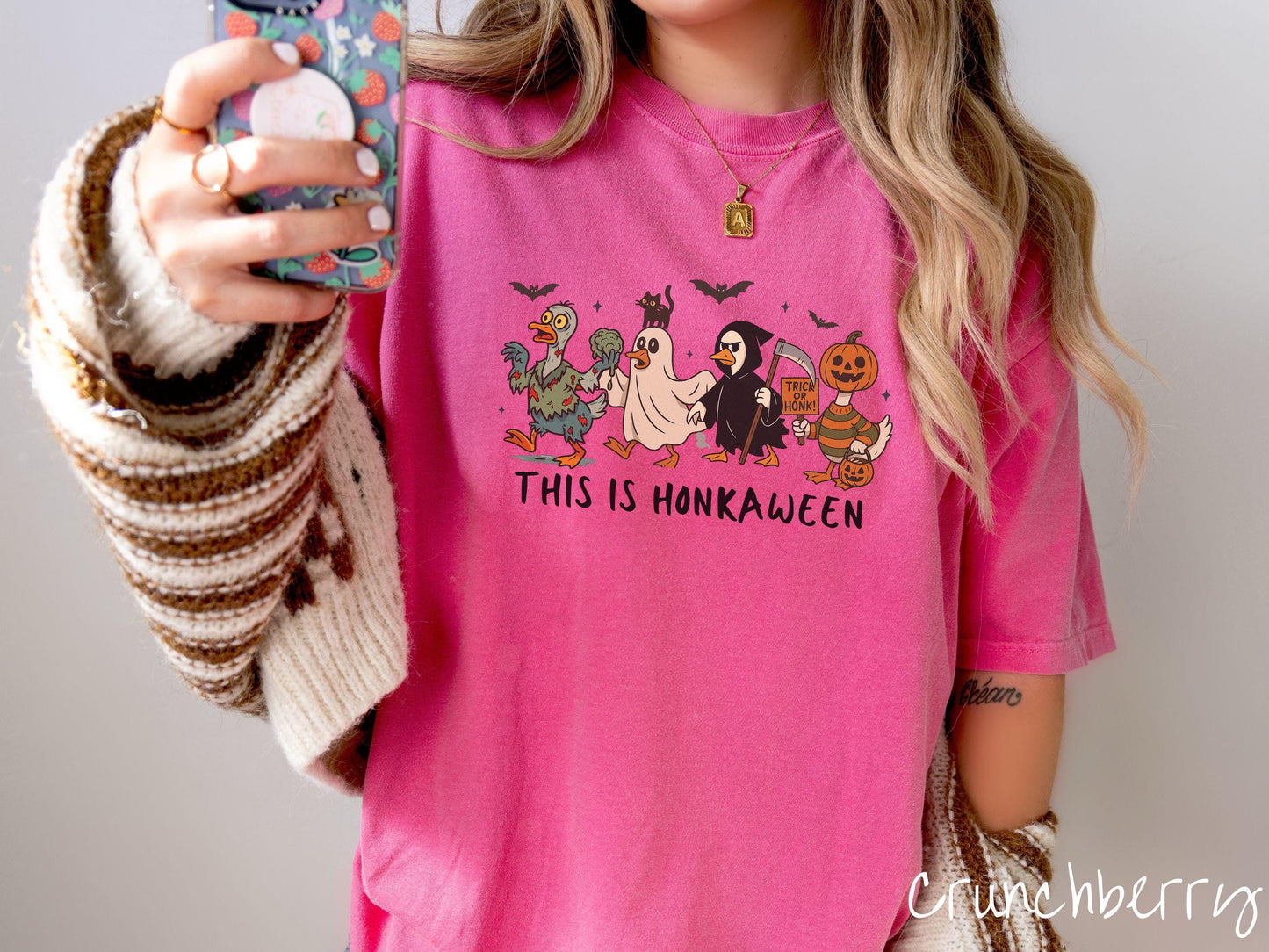 The This is Honkaween Goose Comfort Colors Shirt, Vintage Halloween Shirt, Cute Spooky Tee, Halloween Gift, Retro Halloween