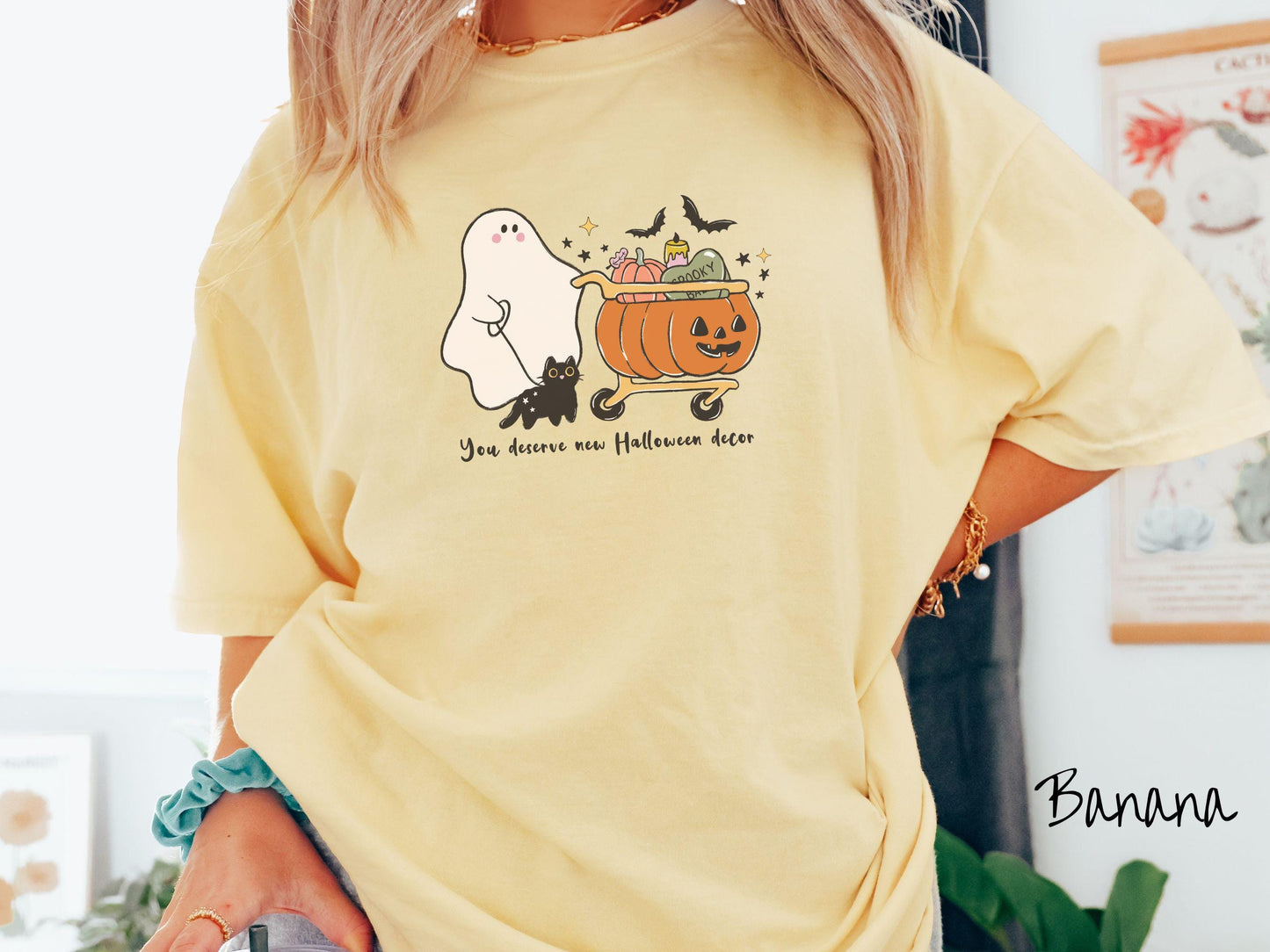 The You Deserve New Halloween Decor Comfort Colors Shirt, Vintage Halloween Shirt, Cute Spooky Tee, Halloween Gift, Retro Halloween