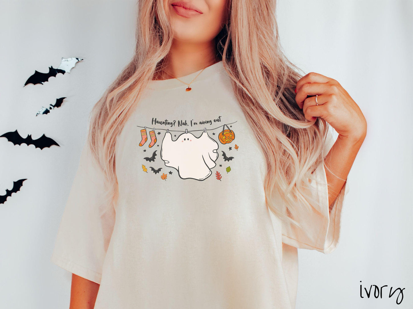 The Haunting Airing Out Ghost Comfort Colors Shirt, Vintage Halloween Shirt, Cute Spooky Tee, Halloween Gift, Retro Halloween