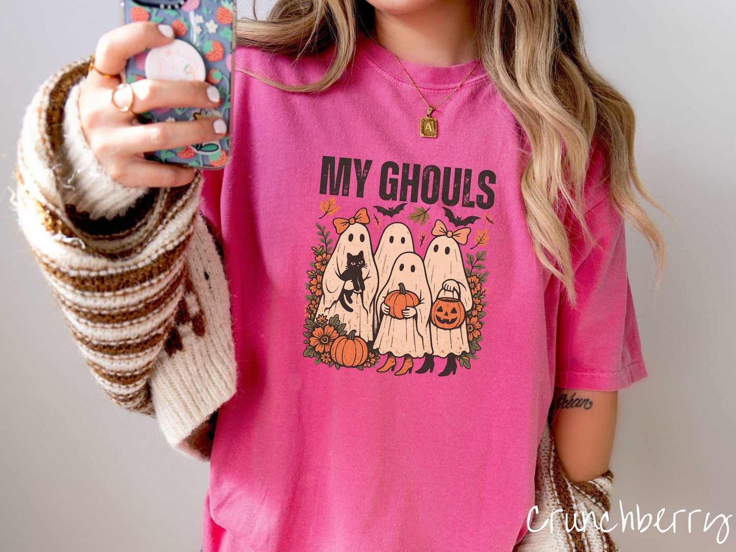 The My Ghouls Ghost Comfort Colors Shirt, Vintage Halloween Shirt, Cute Spooky Tee, Halloween Gift, Retro Halloween