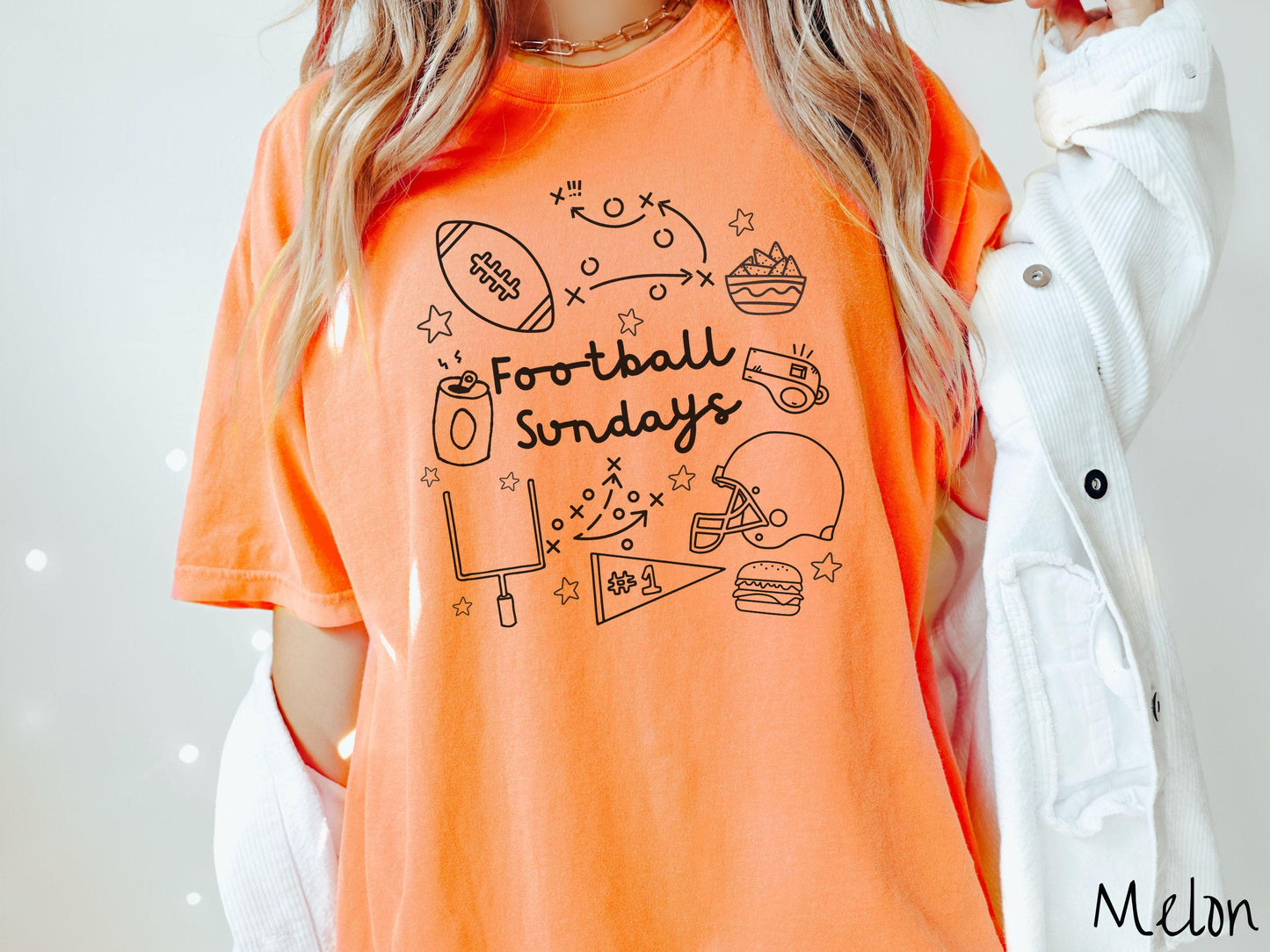 Football Sundays Comfort Colors Shirt, Gameday Football Tee, Sports Fan Shirt, Casual Sunday Funday Top, Weekend Apparel