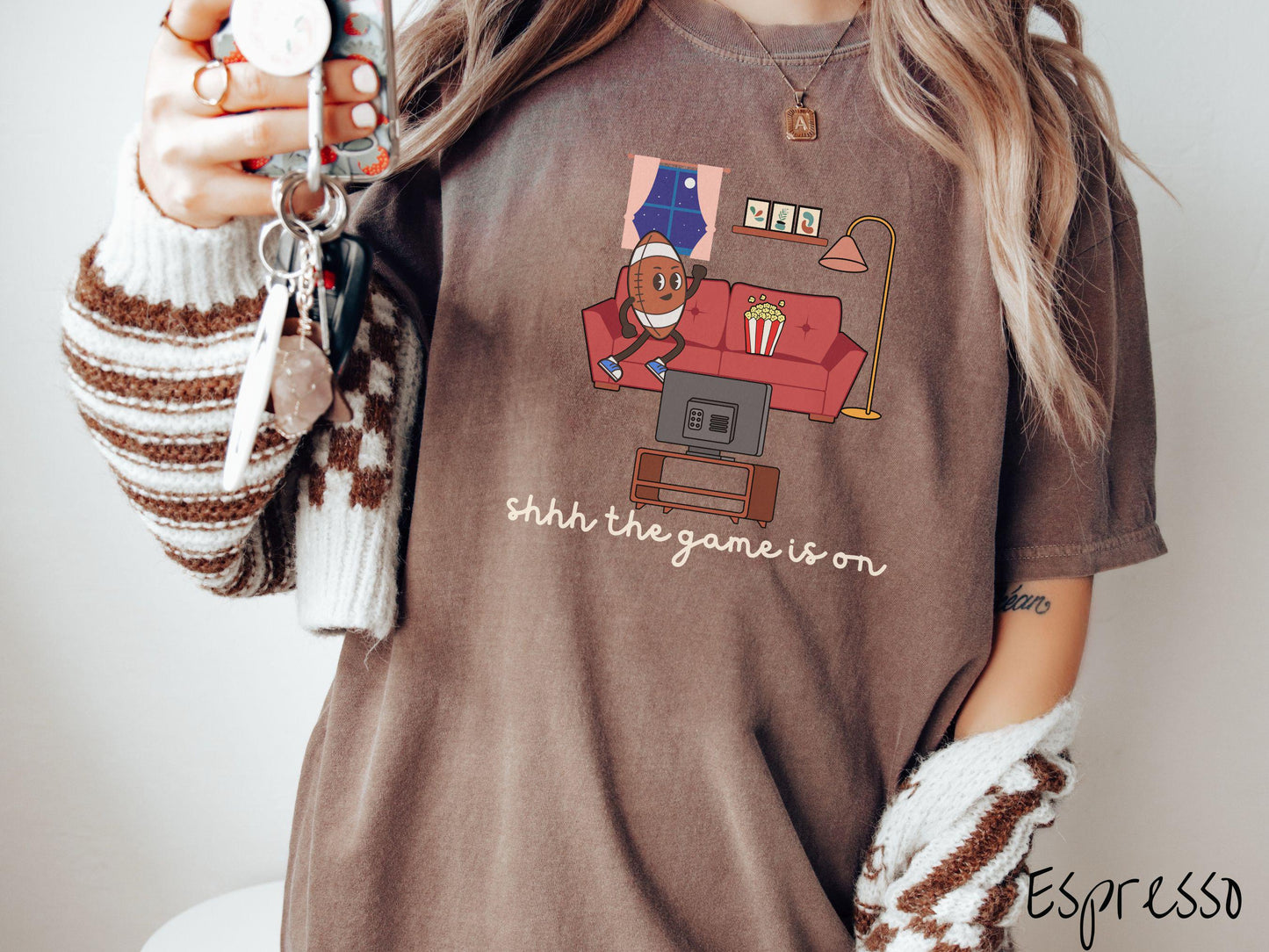 The Funny Game Day Watching Comfort Colors Shirt, Gameday Football Tee, Football pun joke shirt