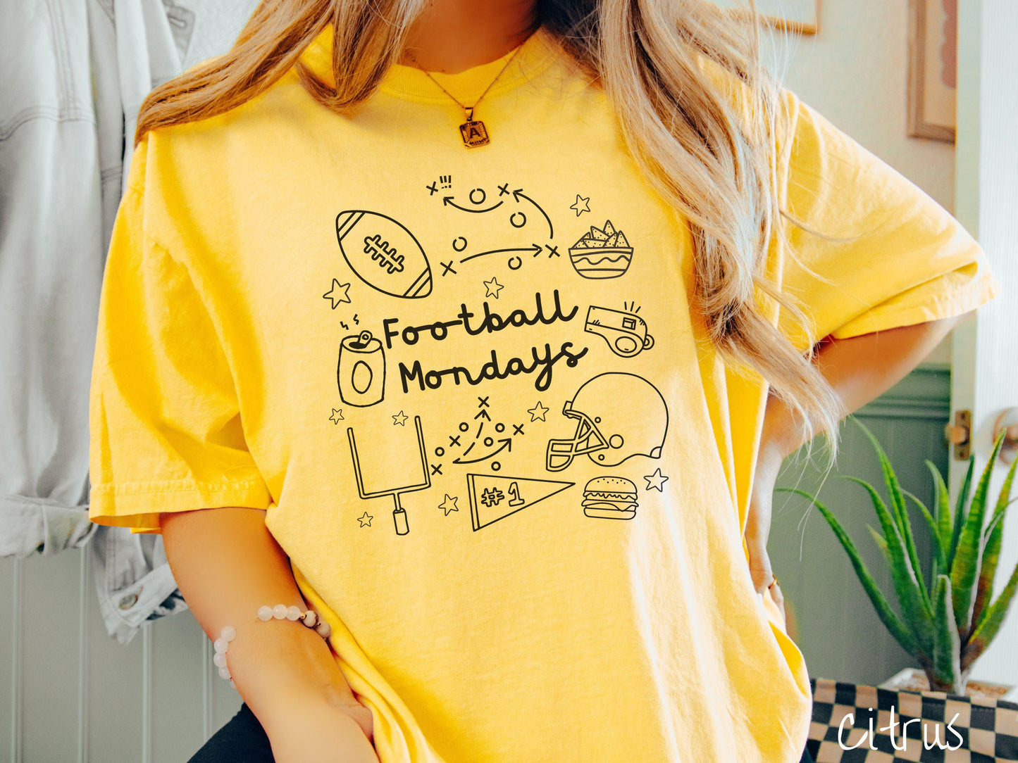 Football Mondays Comfort Colors Shirt, Gameday Football Tee, Sports Fan Shirt, Casual Monday Funday Top, Weekend Apparel