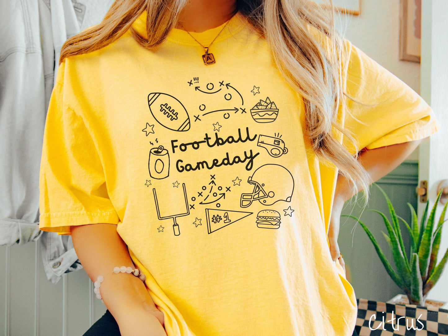 Football Gamedays Comfort Colors Shirt, Gameday Football Tee, Sports Fan Shirt, Casual Sports Night Top, Weekend Apparel