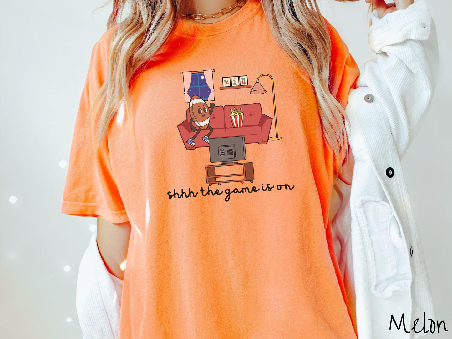 The Funny Game Day Watching Comfort Colors Shirt, Gameday Football Tee, Football pun joke shirt
