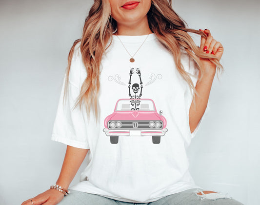 The Skeleton Spooky Wind Through the Hair Summer Shirt, Gift This Fun Shirt to Your Bestfriend