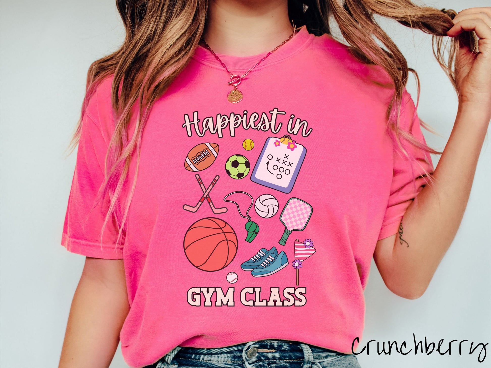 The Happiest in Gym Class Comfort Colors Shirt, Gift This Back-To-School Teacher Shirt to the PE Teacher in Your Life!