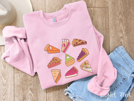 Pie Grid Thanksgiving Sweatshirt, Slice of Pie Shirt Cozy Fall Sweatshirt, Groovy Autumn Shirt, November Tee, Pumpkin Pie Tee, Dessert Shirt