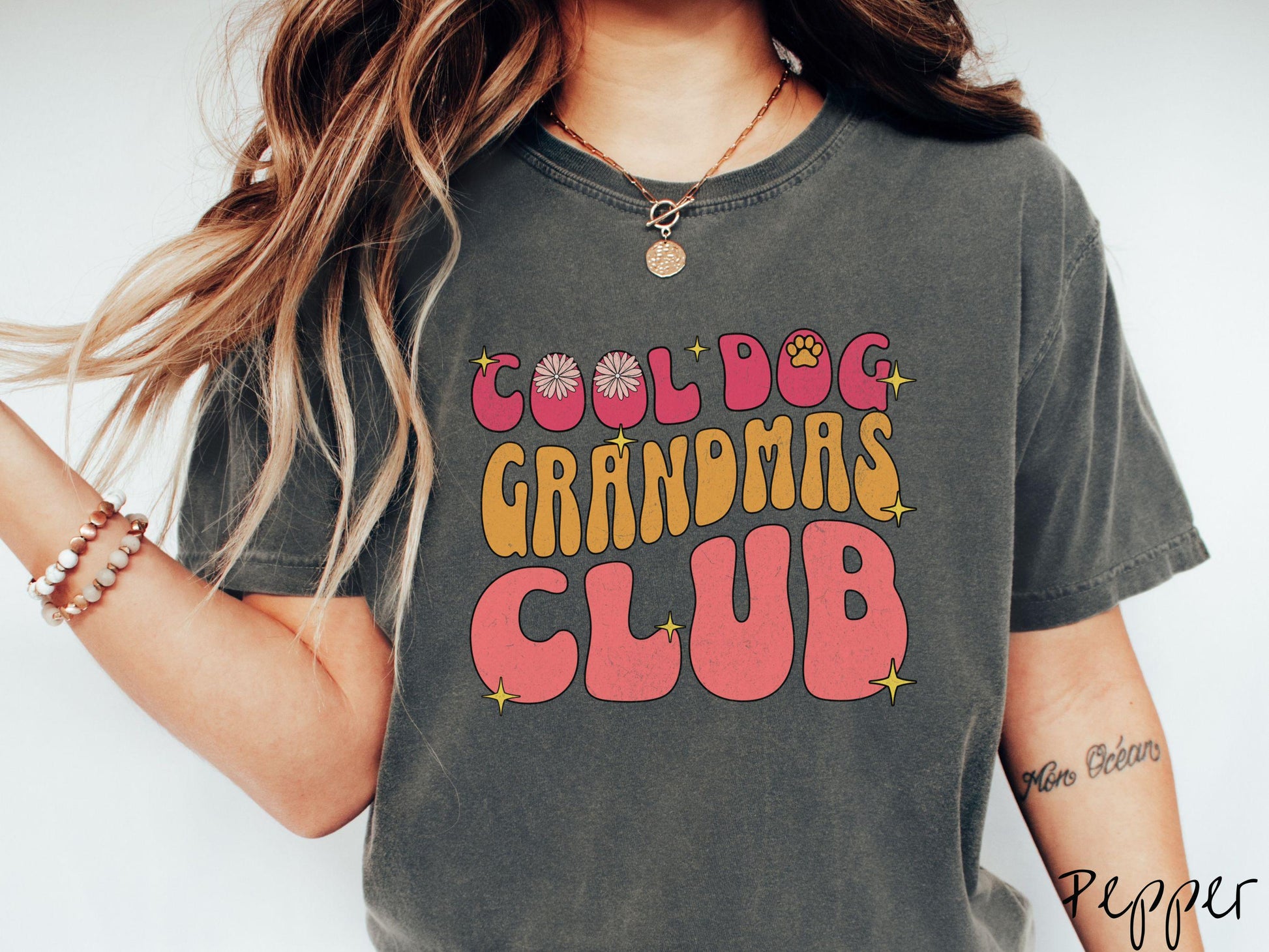 The Cool Dog Grandmas Club Comfort Colors Tee-shirt, Gift This Cool Grandma Tee-shirt to the Dog Loving Grandma in Your Life!