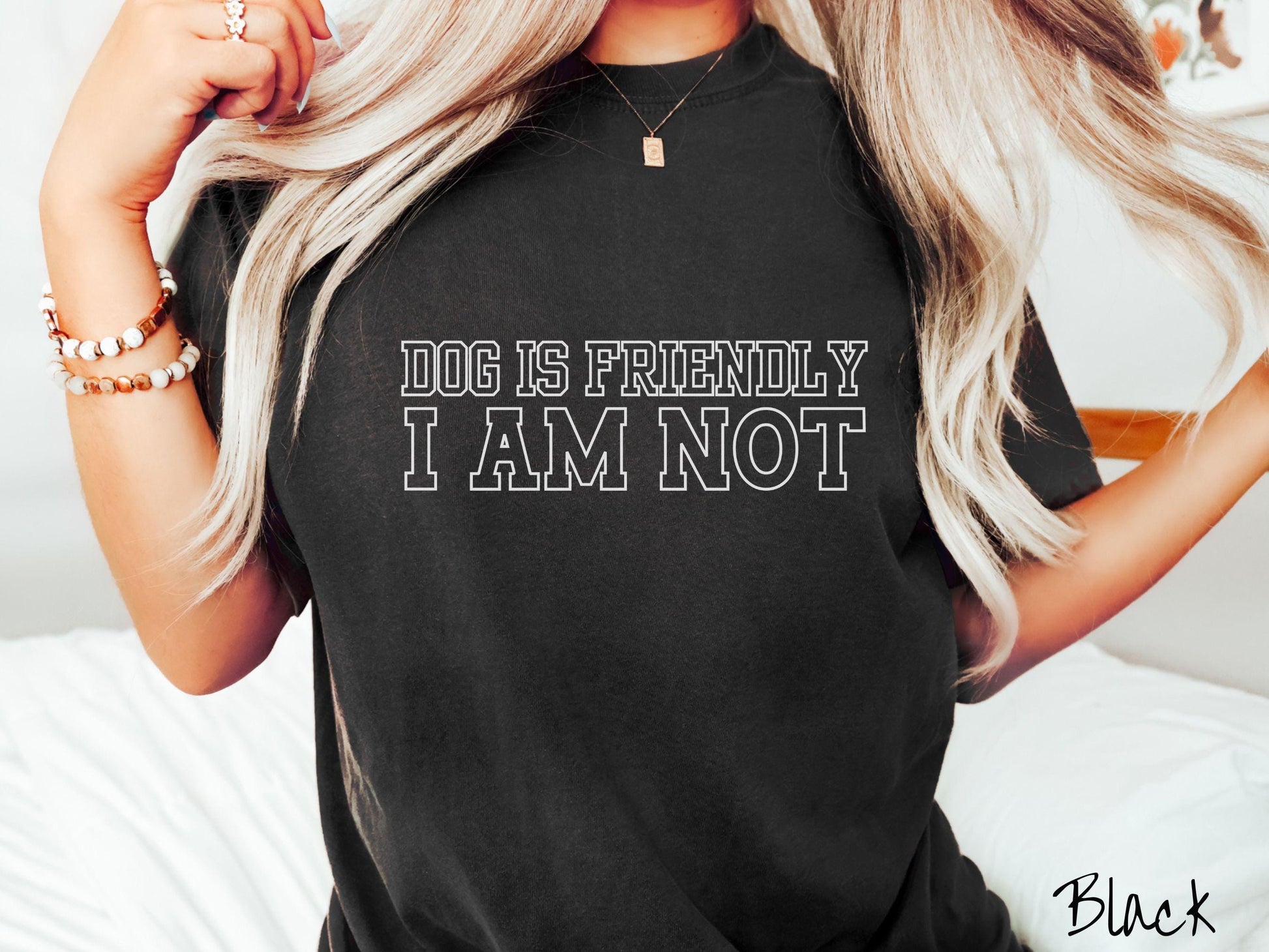 The Dog is Friendly I am Not Comfort Colors Tee-shirt, Gift This Dog Friendly Tee-shirt to the Dog Owner in Your Life!