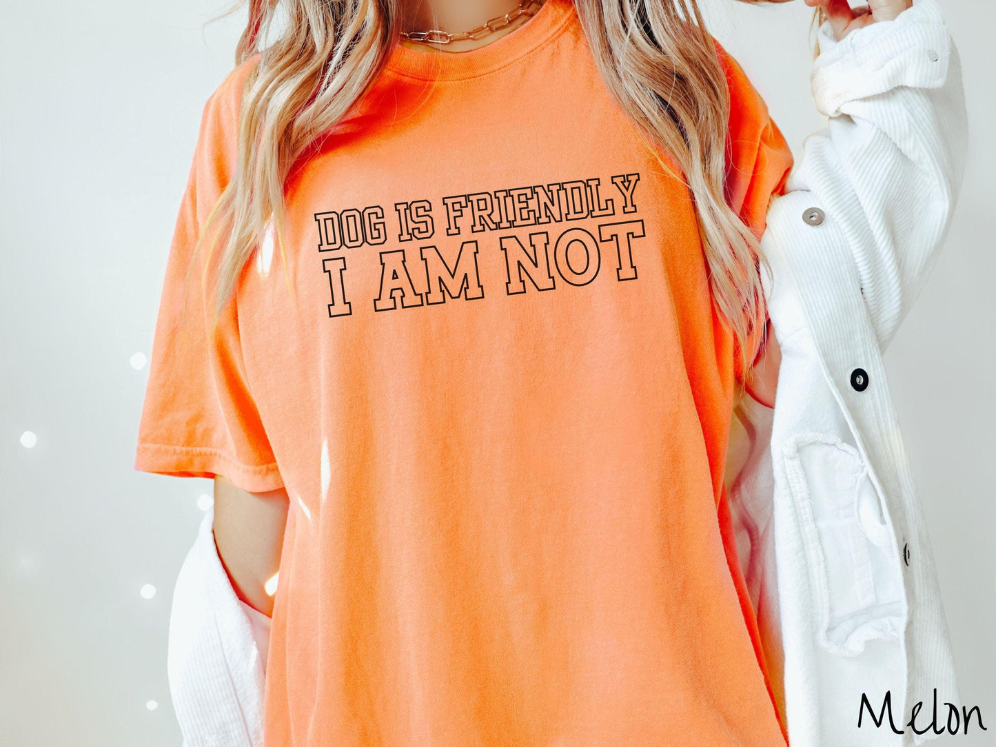 The Dog is Friendly I am Not Comfort Colors Tee-shirt, Gift This Dog Friendly Tee-shirt to the Dog Owner in Your Life!